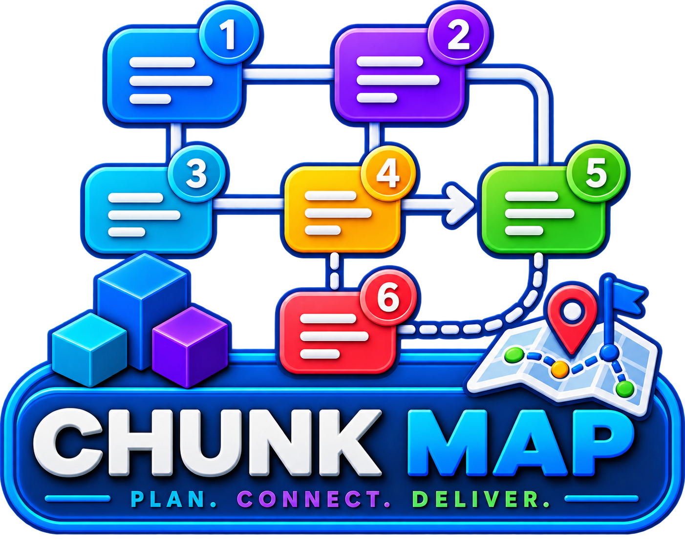 Chunk Map app artwork showing connected work and relationships
