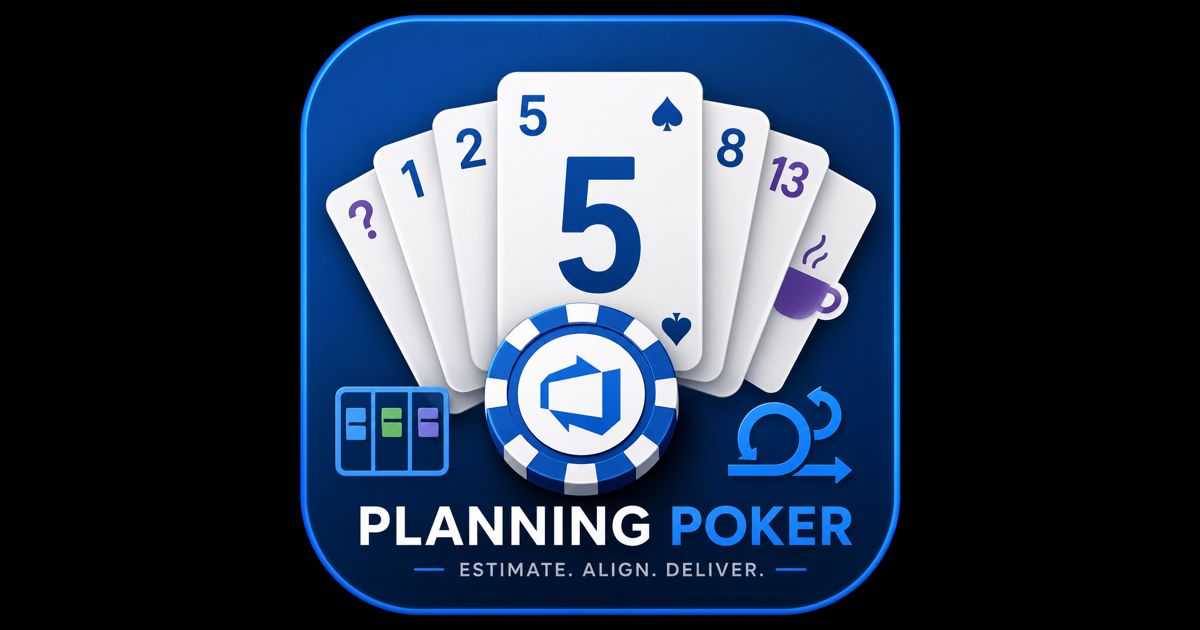 Planning Poker product icon with estimation cards