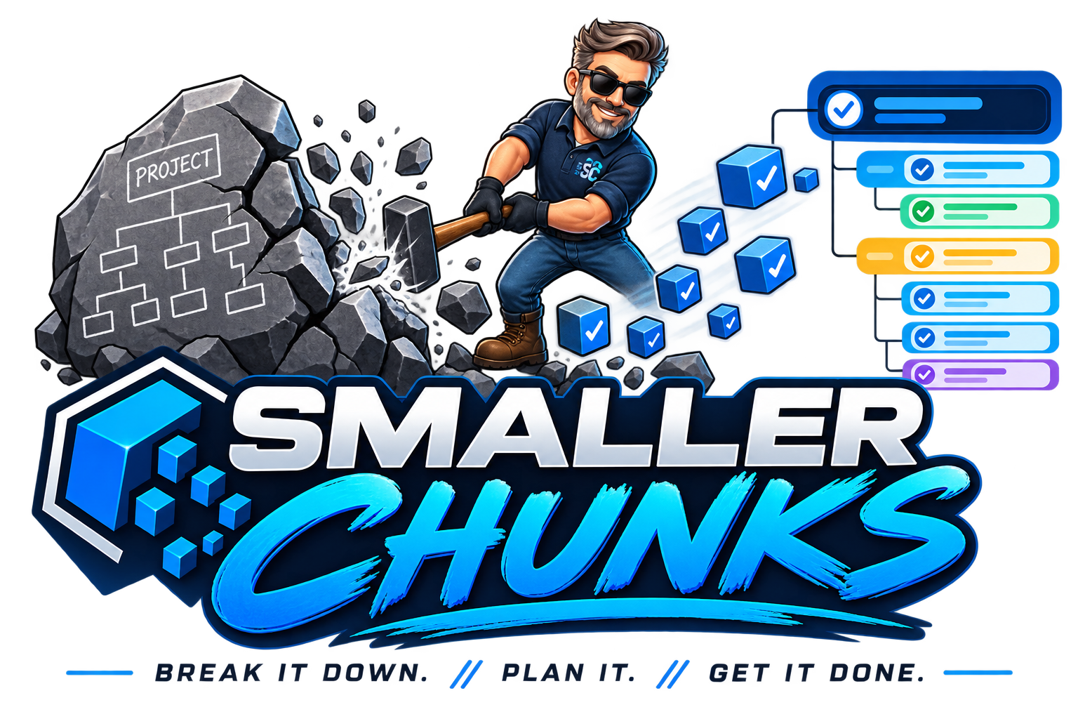 Smaller Chunks breaking large projects into focused, achievable work