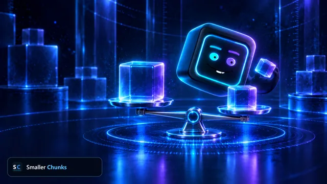 Guide comparing differently sized glowing work cubes on a balance
