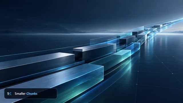 Smaller Chunks Aligned Momentum corporate wallpaper with converging dimensional modules