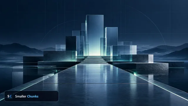 Smaller Chunks Focused Path corporate wallpaper with glass architecture and an illuminated path