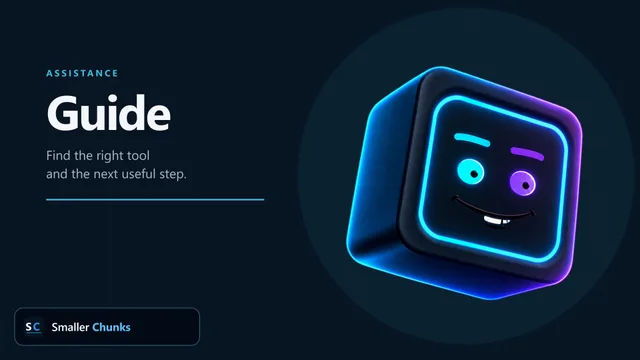 Guide Helpful Orbit wallpaper with the dimensional cyan-and-violet smiling cube mascot