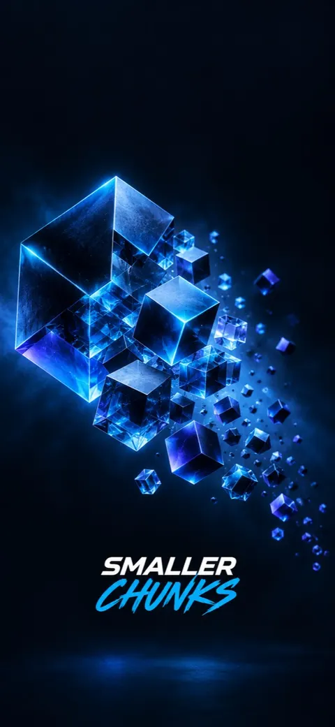 Smaller Chunks blue crystal cube wallpaper